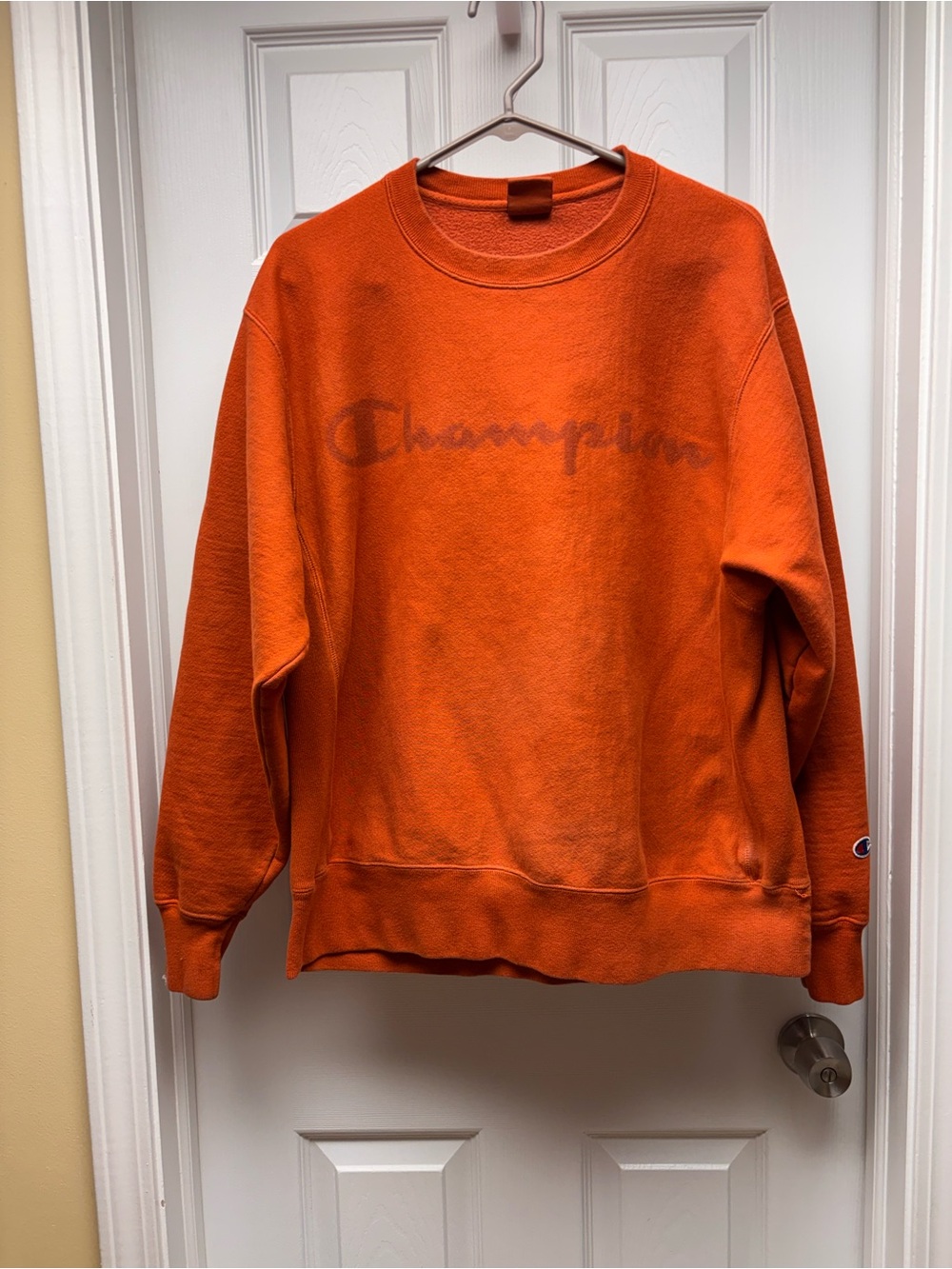 Champion Reverse Weave Burnt Orange Crewneck Sweatshirt | Men’s/Unisex Large